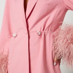 Jackets|Coats|Dr. Martens Sleeper Girl With Pearl Feather-Trimmed Crepe Blazer - XS