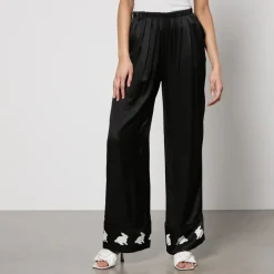 Trousers|Kitri Sleeper White Rabbit Satin Trousers - XXS-XS