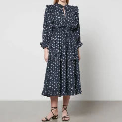 Dresses|Dresses|Stella Nova Barbara Floral-Print Cotton Midi Dress - DK 36/UK 10