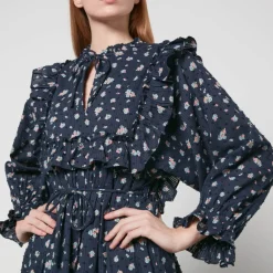 Dresses|Dresses|Stella Nova Barbara Floral-Print Cotton Midi Dress - DK 36/UK 10