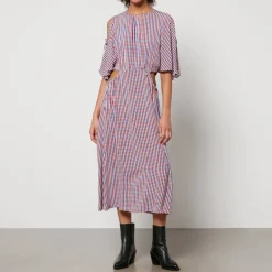 Dresses|Dresses|Dr. Martens Stella Nova Checked Satin Midi Dress - DK 38/UK 12