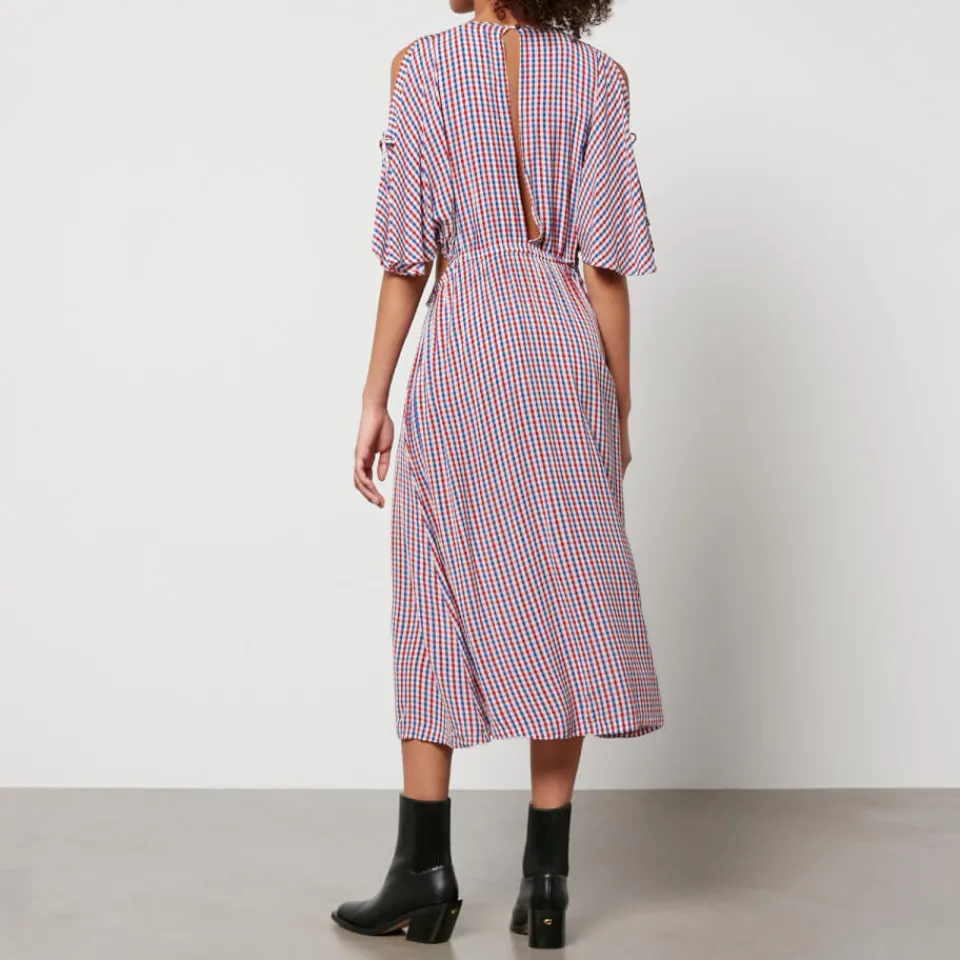 Dresses|Dresses|Dr. Martens Stella Nova Checked Satin Midi Dress - DK 38/UK 12