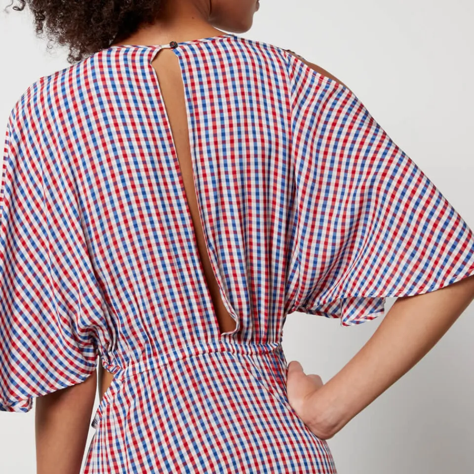 Dresses|Dresses|Dr. Martens Stella Nova Checked Satin Midi Dress - DK 38/UK 12