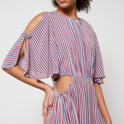 Dresses|Dresses|Dr. Martens Stella Nova Checked Satin Midi Dress - DK 38/UK 12