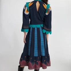 Dresses|Dresses|Stella Nova Embroidered Cotton-Seersucker Dress - DK 36/UK 10