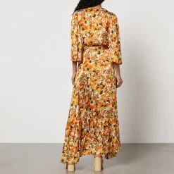 Dresses|Dresses|Dr. Martens Stella Nova Floral-Print Puckered Silk Wrap Dress - DK 34/UK 8