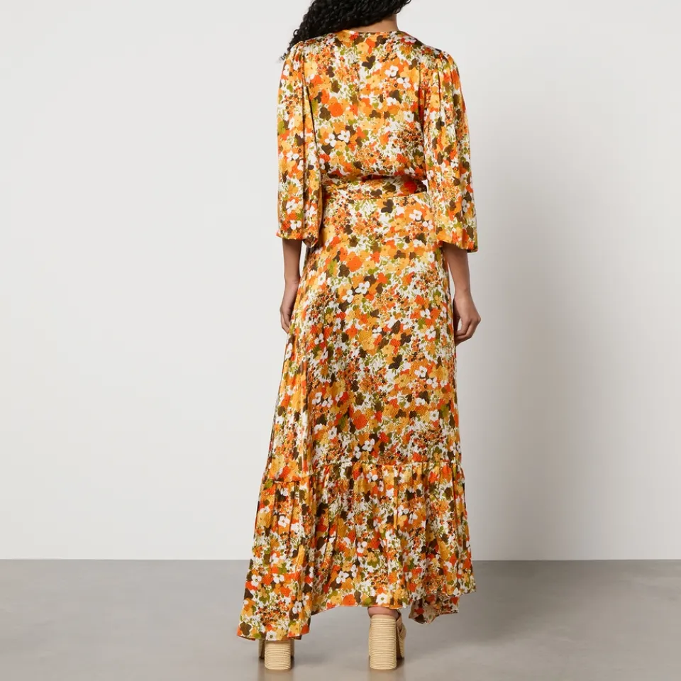 Dresses|Dresses|Dr. Martens Stella Nova Floral-Print Puckered Silk Wrap Dress - DK 34/UK 8