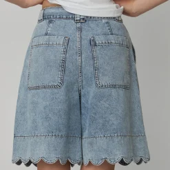 Shorts|Shorts|Barbour International Stella Nova Moon Washed Denim Shorts - DK 32/UK 6