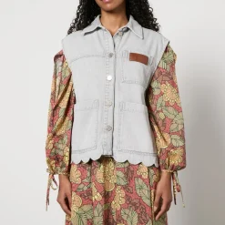 Jackets|Coats|Stella Nova Scalloped Denim Vest - DK 36/UK 10