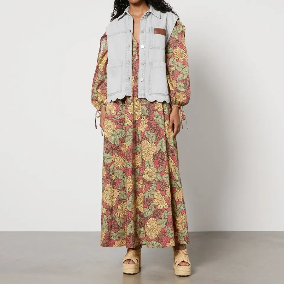 Jackets|Coats|Stella Nova Scalloped Denim Vest - DK 36/UK 10