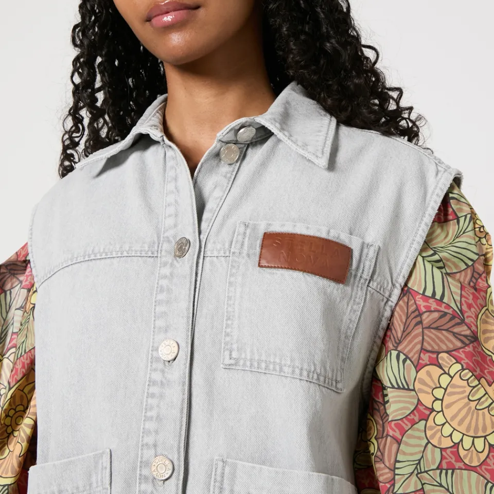 Jackets|Coats|Stella Nova Scalloped Denim Vest - DK 36/UK 10