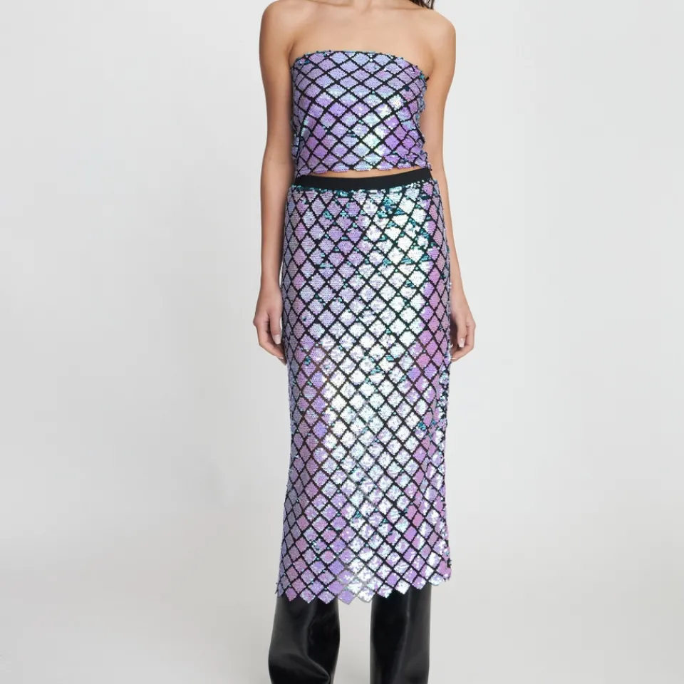 T-Shirts And Tops|Dr. Martens Stella Nova Sequinned Mesh Top - DK 38/UK 12