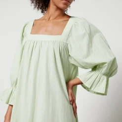 Dresses|Dresses|Stella Nova Striped Cotton-Poplin Tiered Midi Dress - DK 36/UK 10
