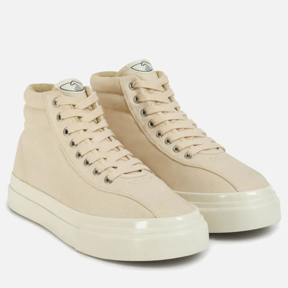 Trainers|Trainers|Le Specs Stepney Workers Club 's Varden Canvas Hi-Top Trainers - Raw Ecru - EU 39
