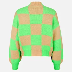 Loungewear|Knitwear|Stine Goya Adonis Checked Intarsia-Knit Jumper - XL