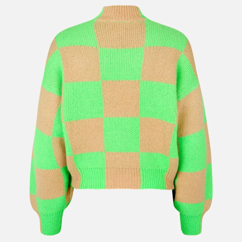 Loungewear|Knitwear|Stine Goya Adonis Checked Intarsia-Knit Jumper - XL