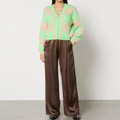 Knitwear|Stine Goya Amara Checked Intarsia-Knit Cardigan - S