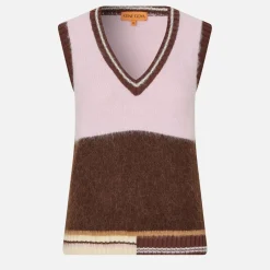 T-Shirts And Tops|Knitwear|Dr. Martens Stine Goya Colour Block Intarsia-Knit Vest - XS