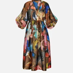 Dresses|Dresses|Stine Goya Floral-Print Cloqué Midi Dress - XS