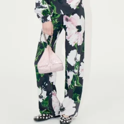 Co-Ord Sets|Trousers|Stine Goya Floral-Print Satin Trousers - XS