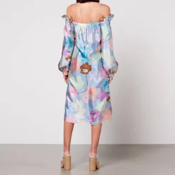 Dresses|Dresses|Stine Goya Floral-Print Satin Dress - XS