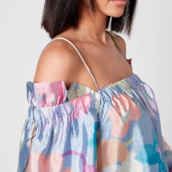 Dresses|Dresses|Stine Goya Floral-Print Satin Dress - XS