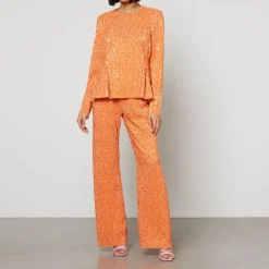 T-Shirts And Tops|Stine Goya Glory Sequined Plissé Mesh Peplum Top - S