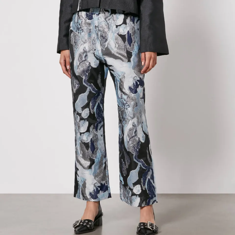 Trousers|Dr. Martens Stine Goya Isra Floral-Jacquard Wide-Leg Trousers - XS