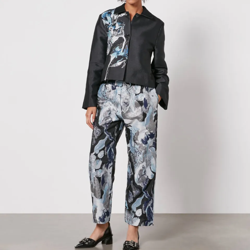 Trousers|Dr. Martens Stine Goya Isra Floral-Jacquard Wide-Leg Trousers - XS