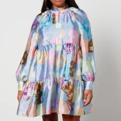 Dresses|Dresses|Cras Stine Goya Jasmine Printed Satin Mini Dress - XS