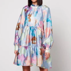 Dresses|Dresses|Cras Stine Goya Jasmine Printed Satin Mini Dress - XS