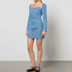 Dresses|Dresses|Good American Stine Goya Kitty Logo Denim Mini Dress - XS