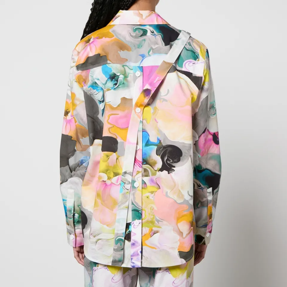Co-Ord Sets|T-Shirts And Tops|Stine Goya Martina Printed Cotton-Poplin Shirt - XS