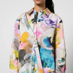 Co-Ord Sets|T-Shirts And Tops|Stine Goya Martina Printed Cotton-Poplin Shirt - XS