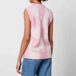 T-Shirts And Tops|Dr. Martens Stine Goya Noa Checked Jacquard-Knit Vest - XXS