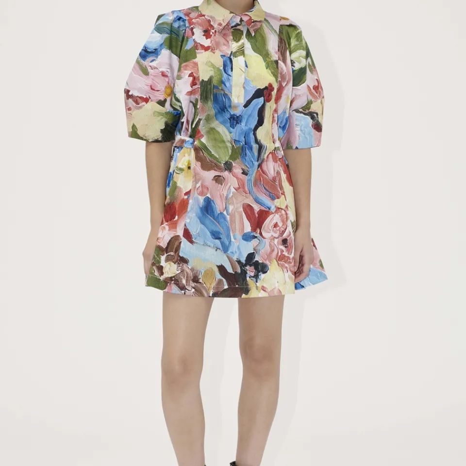 Dresses|Dresses|Cras Stine Goya Structured Floral Cotton Mini Dress - XS