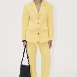 Jackets|Coats|Stine Goya Tailored Floral-Jacquard Satin Jacket - M