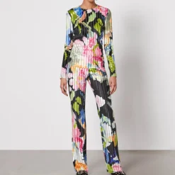 T-Shirts And Tops|Shirts And Blouses|Stine Goya Vanessa Floral-Print Devoré-Velvet Blouse - XS