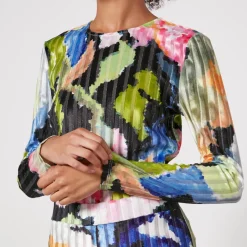 T-Shirts And Tops|Shirts And Blouses|Stine Goya Vanessa Floral-Print Devoré-Velvet Blouse - XS