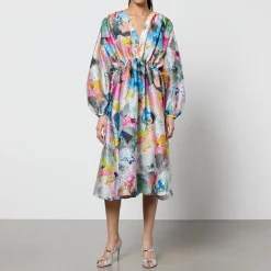Dresses|Dresses|Cras Stine Goya Veroma Floral-Print Jersey Midi Dress - XS