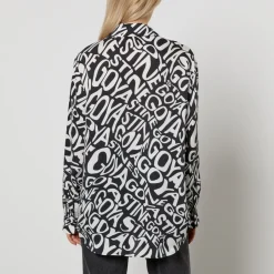 T-Shirts And Tops|Shirts And Blouses|ïn home Stine Goya Wal Monogram Print Tencel™ Lyocell-Blend Shirt - M