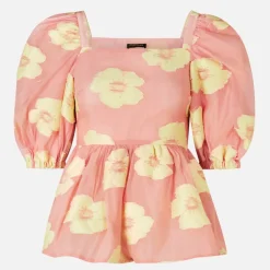 T-Shirts And Tops|Shirts And Blouses|Dr. Martens Stine Goya Women's Irene Top - Freedom Flower Grapefruit - M