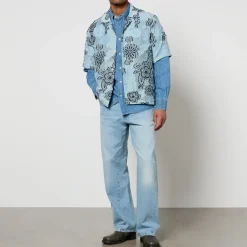 Shirts|Shirts|Sunflower Cayo Floral Appliqué Cotton-Gauze Shirt - L