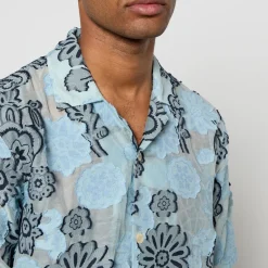 Shirts|Shirts|Sunflower Cayo Floral Appliqué Cotton-Gauze Shirt - L