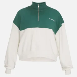 Sportswear|Loungewear|Sweaty Betty Revive Crop Cotton-Blend Half-Zip Jumper - XXS-XS