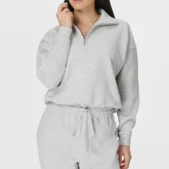 Sportswear|Loungewear|Sweaty Betty Sand Wash Funnel Neck Half-Zip Jumper - XS
