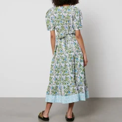 Dresses|Dresses|Stine Goya SZ Blockprints Divya Floral-Print Cotton-Poplin Dress - M