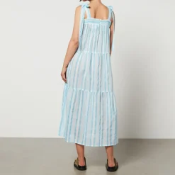 Dresses|Dresses|Stine Goya SZ Blockprints Winslow Striped Cotton-Gauze Midi Dress - L