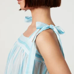 Dresses|Dresses|Stine Goya SZ Blockprints Winslow Striped Cotton-Gauze Midi Dress - L