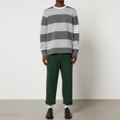 Knitwear|Dr. Martens Thom Browne 4 Bar Striped Merino Wool Jumper - 1/S
